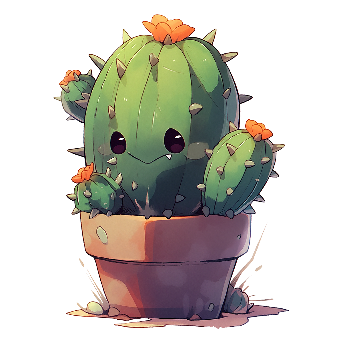 Kawaii_Cactus_Short_Sleeve_Unisex_T-shirt_Art