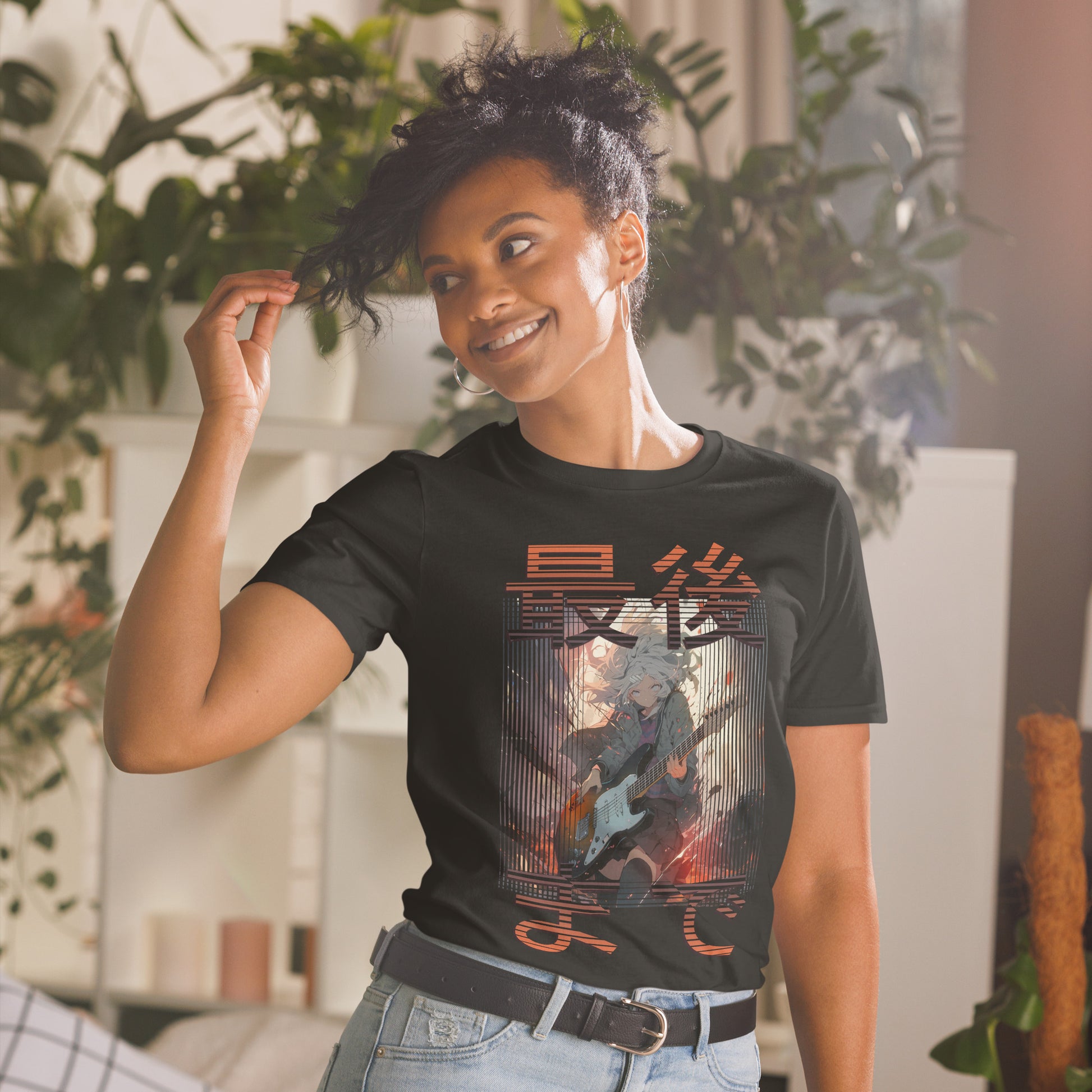 Guitarmageddon Short-sleeve Unisex T-shirt Black Mockup