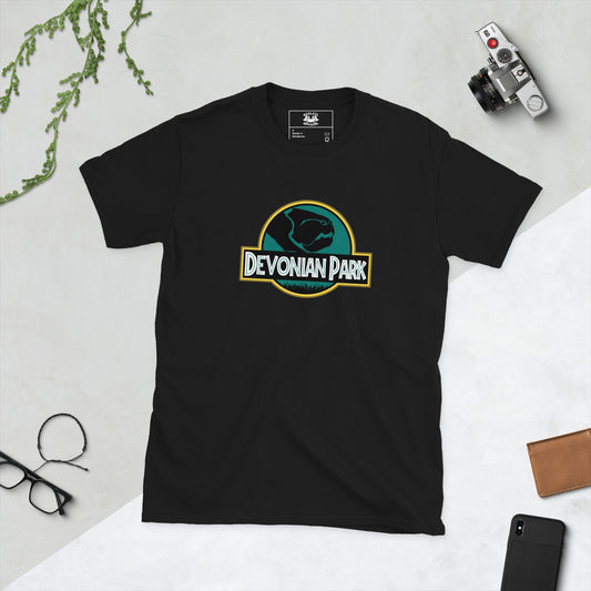 Devonian Park Short-sleeve Unisex T-shirt Black Flat