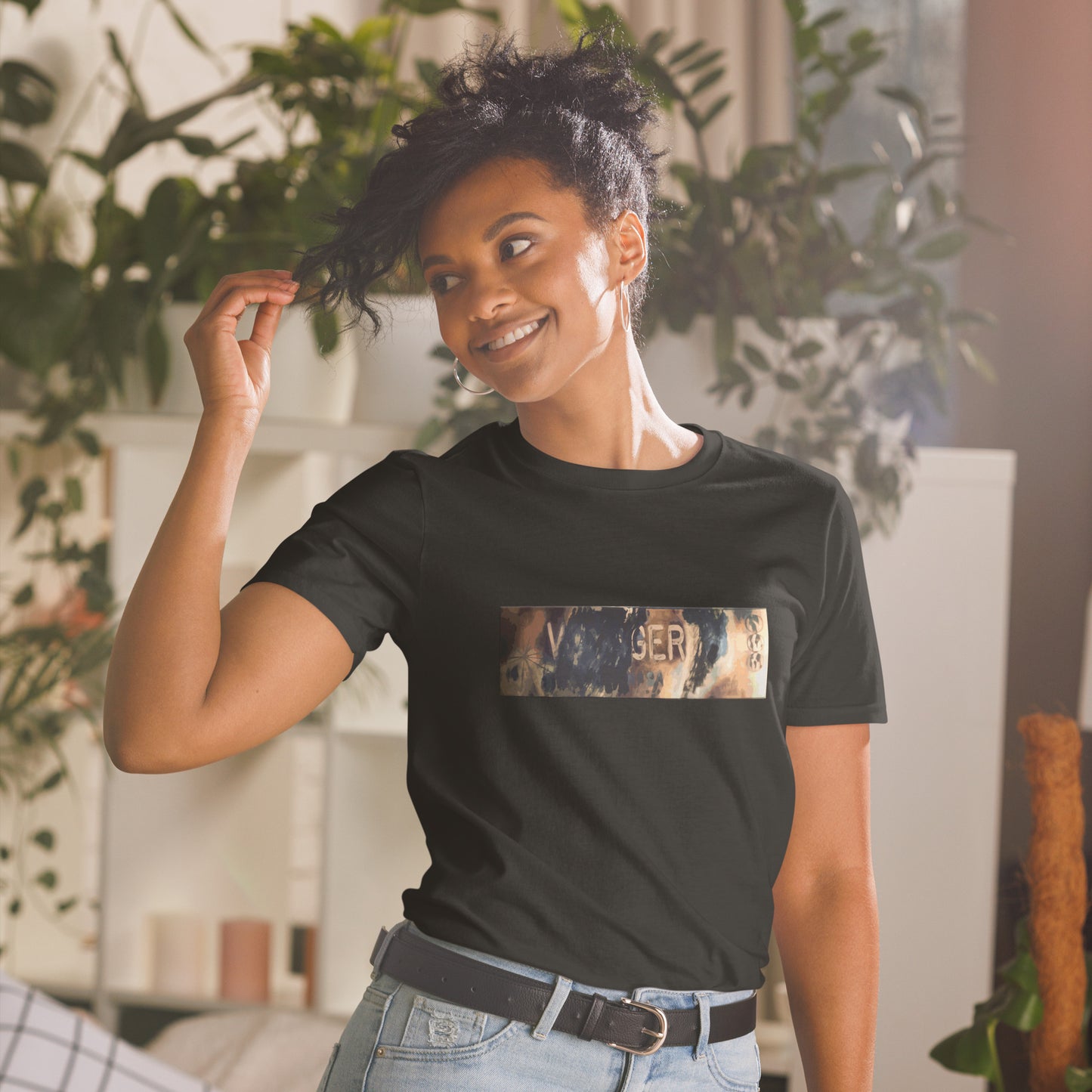 VGER Short-sleeve Unisex T-shirt Black Mockup