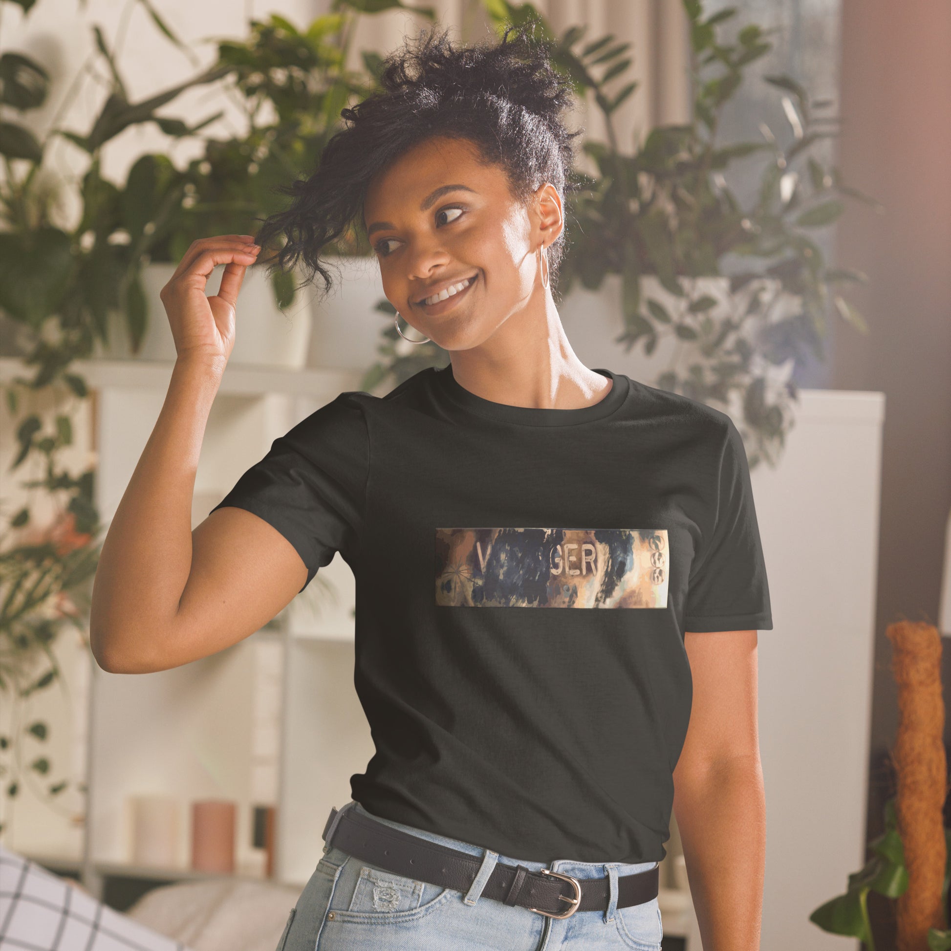 VGER Short-sleeve Unisex T-shirt Black Mockup