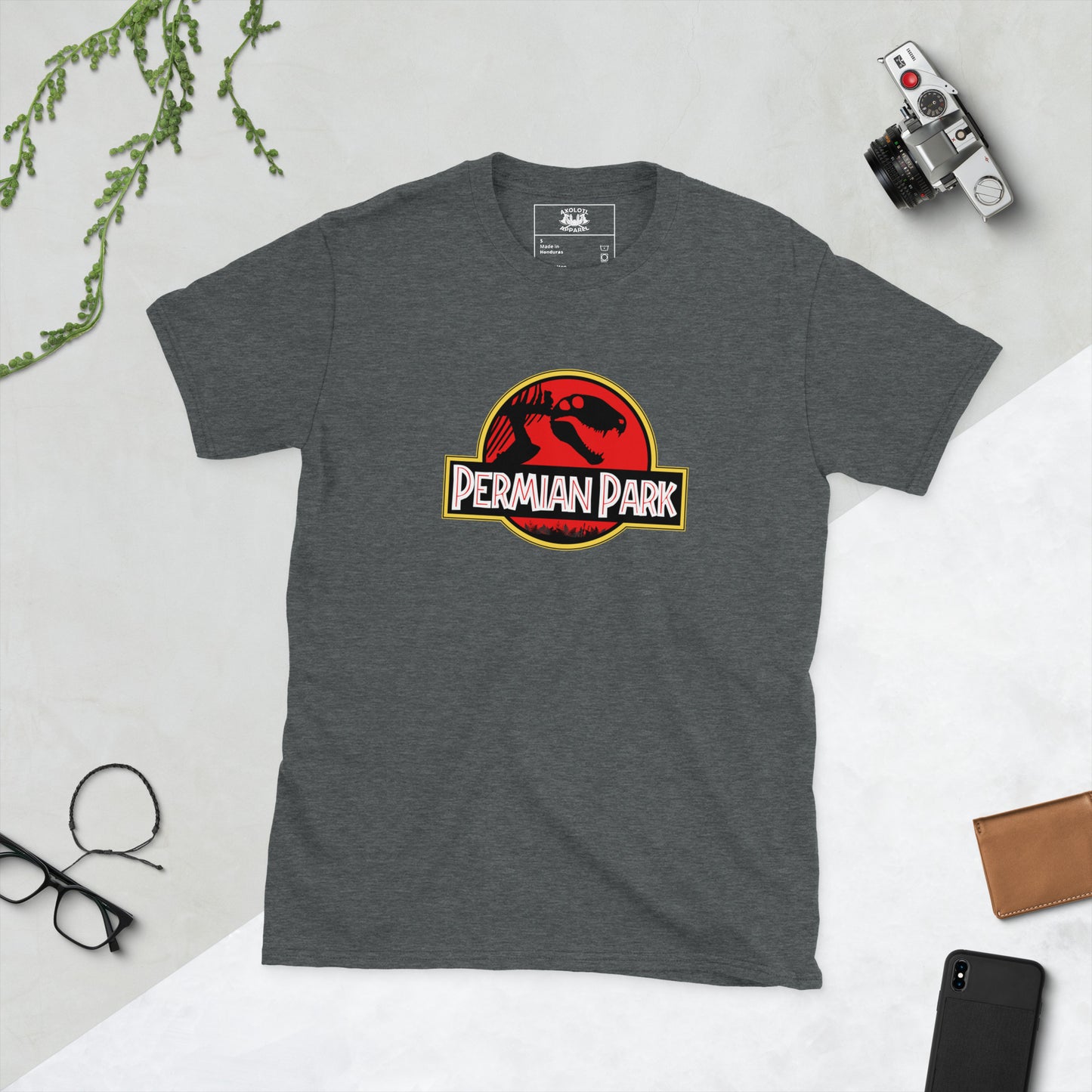 Permian Park Short Sleeve Unisex T-shirt Heather Grey Flat