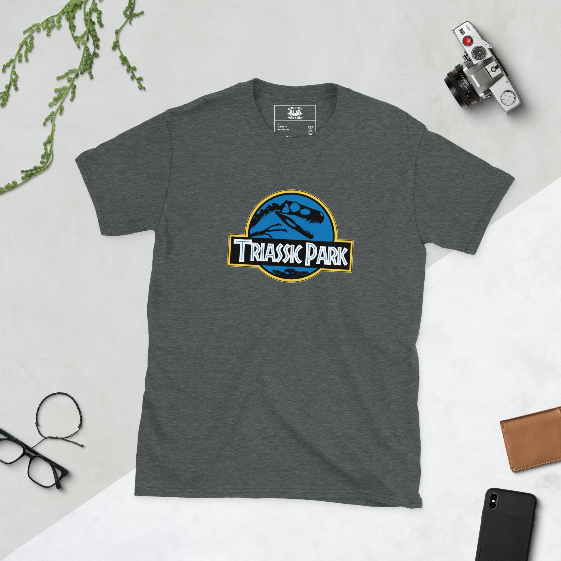 Triassic Park Grey Unisex Short Sleeve T-Shirt