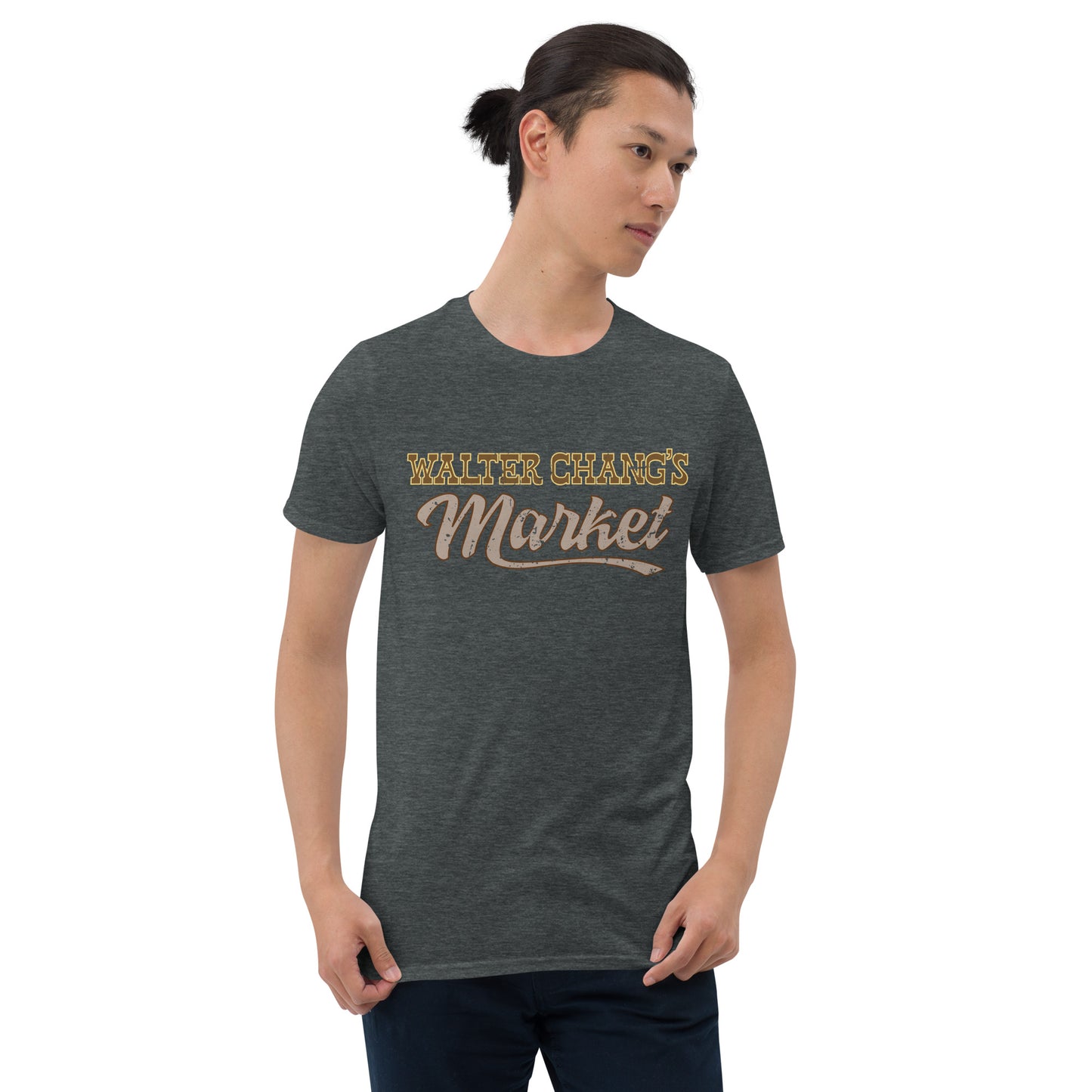 Chang's Market Tremors Short-sleeve Unisex T-shirt Grey Mockup
