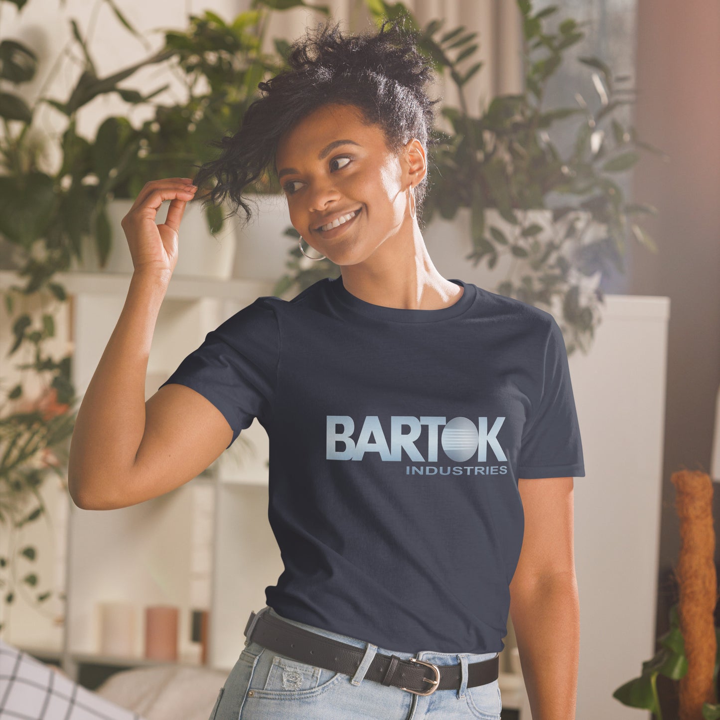 Bartok Industries Short-sleeve Unisex T-shirt Navy Mockup