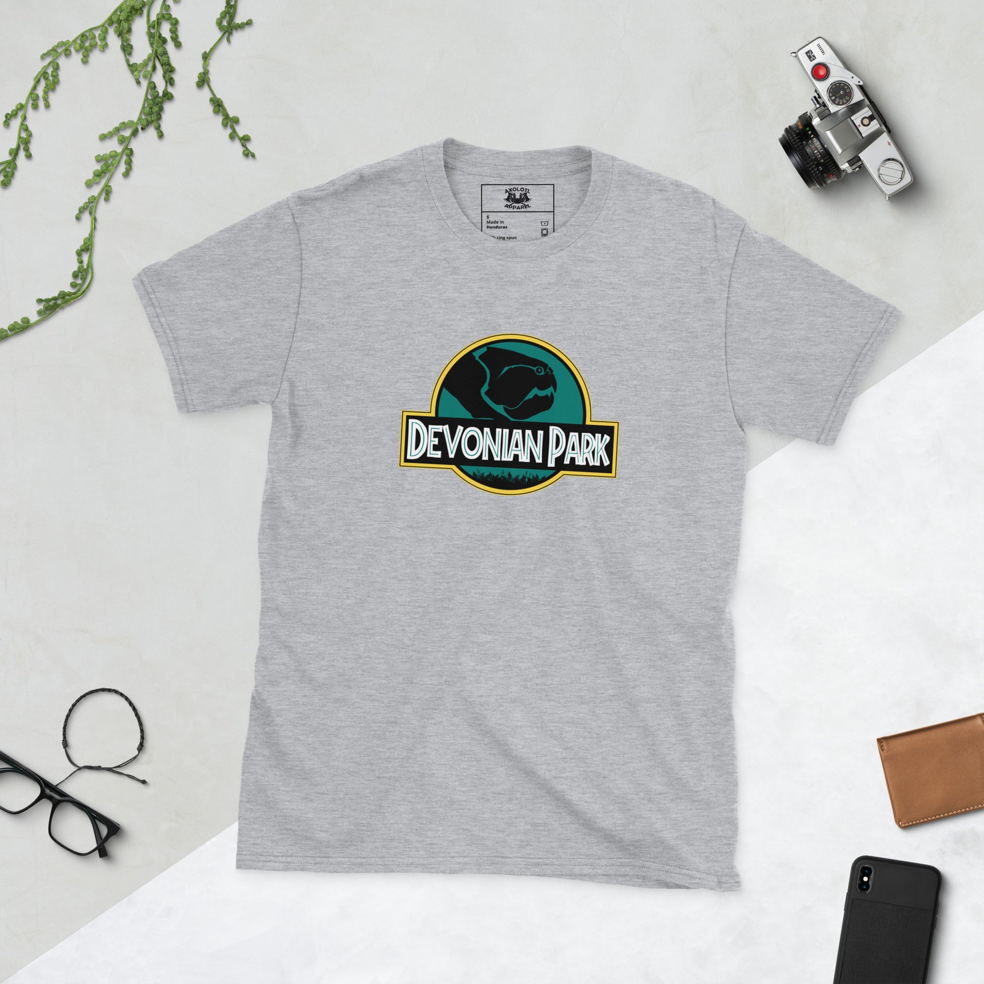Devonian Park Short-sleeve Unisex T-shirt Grey Flat