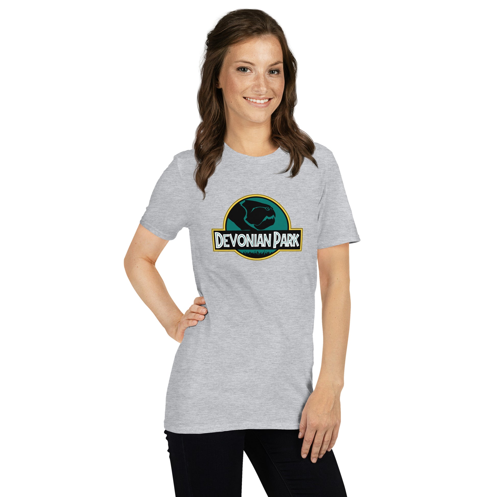 Devonian Park Short-sleeve Unisex T-shirt Grey Mockup