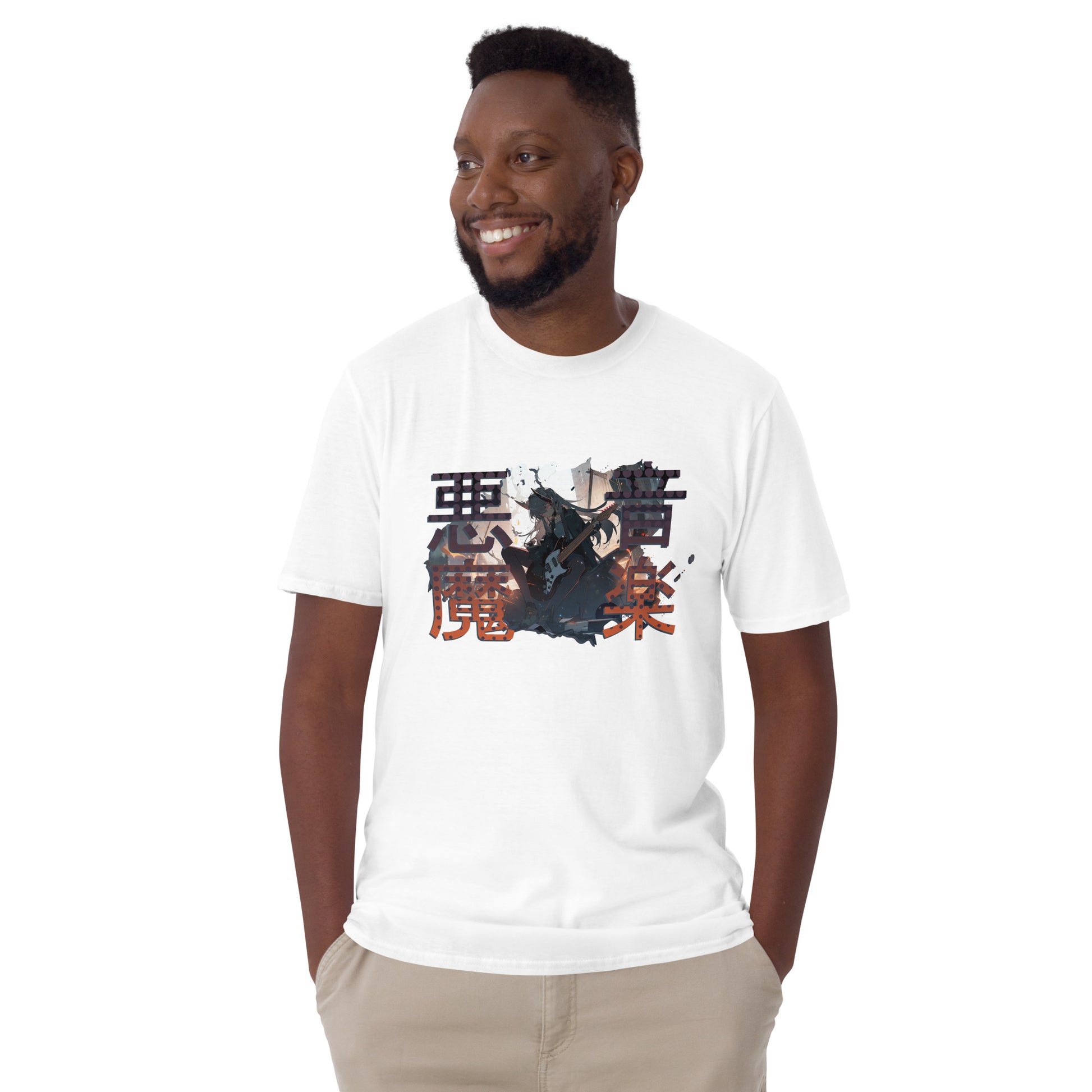 Devil Music Short Sleeve Unisex T-shirt White Mockup