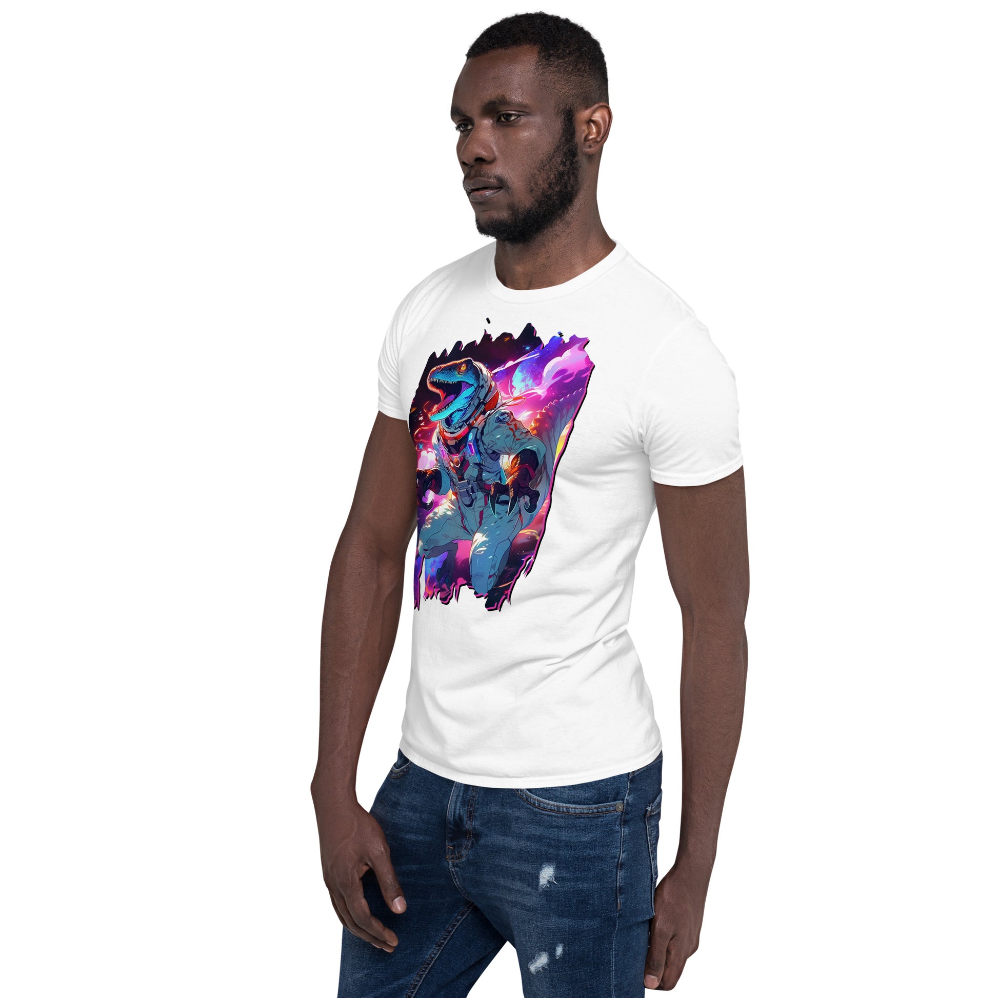 Dinonaut White Unisex Short-Sleeve T-Shirt Mockup