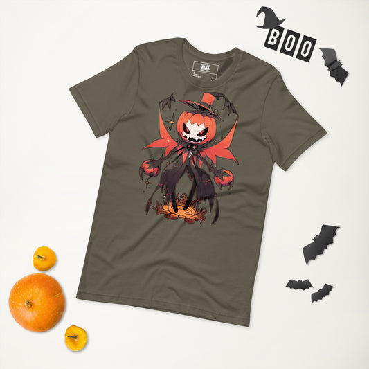 Pompkin_Short_Sleeve_Unisex_T-shirt_Army_Flat