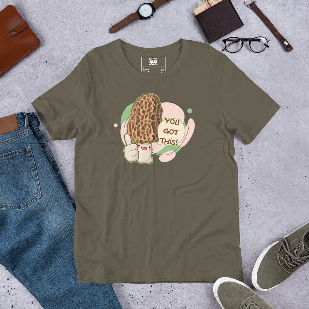 Morel_Support_Short_Sleeve_Unisex_T-shirt_Army_Flat