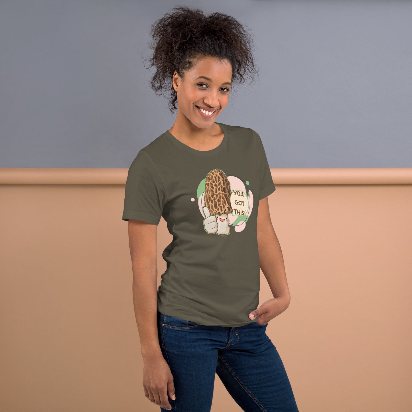 Morel_Support_Short_Sleeve_Unisex_T-shirt_Army_Mockup