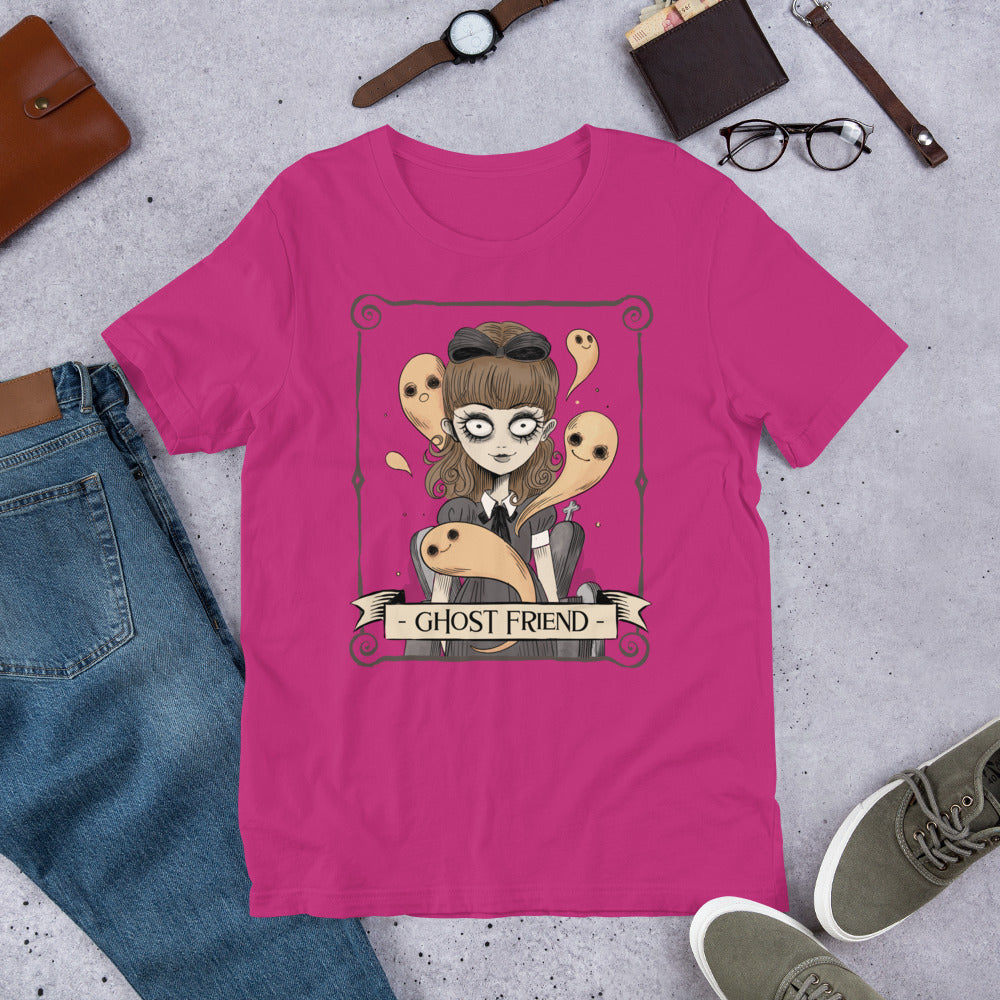 Ghost Friend Short-Sleeve Unisex T-shirt Berry Flat