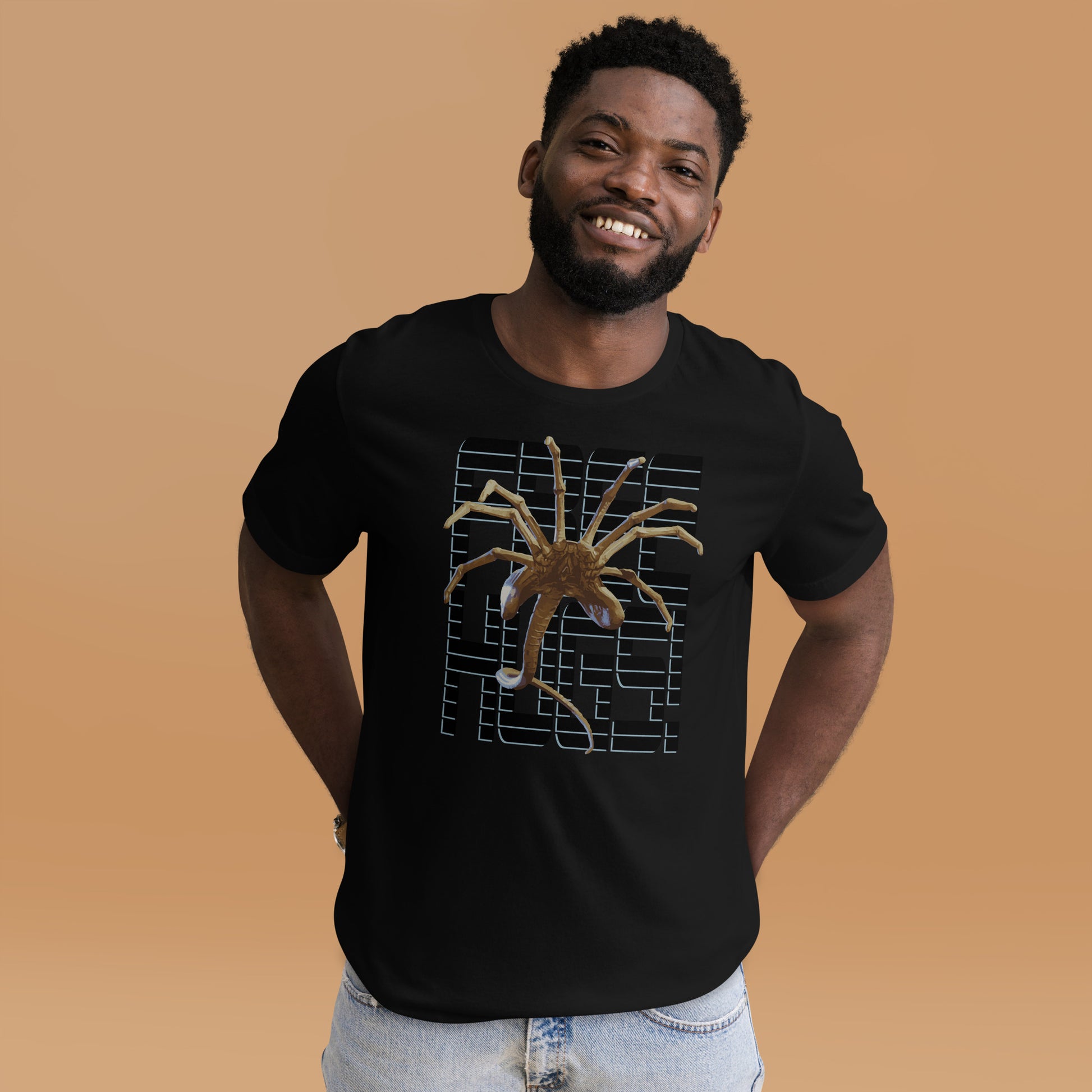 Free Hugs Short-sleeve Unisex T-shirt Black Mockup