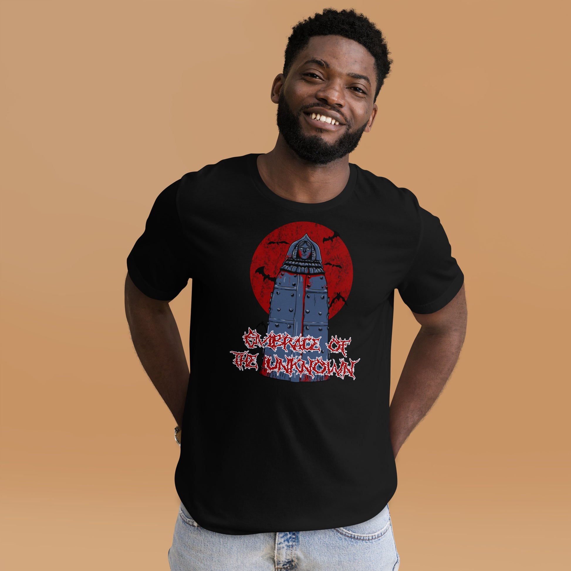 Embrace of the Unknown Short-sleeve Unisex T-shirt Black Mockup