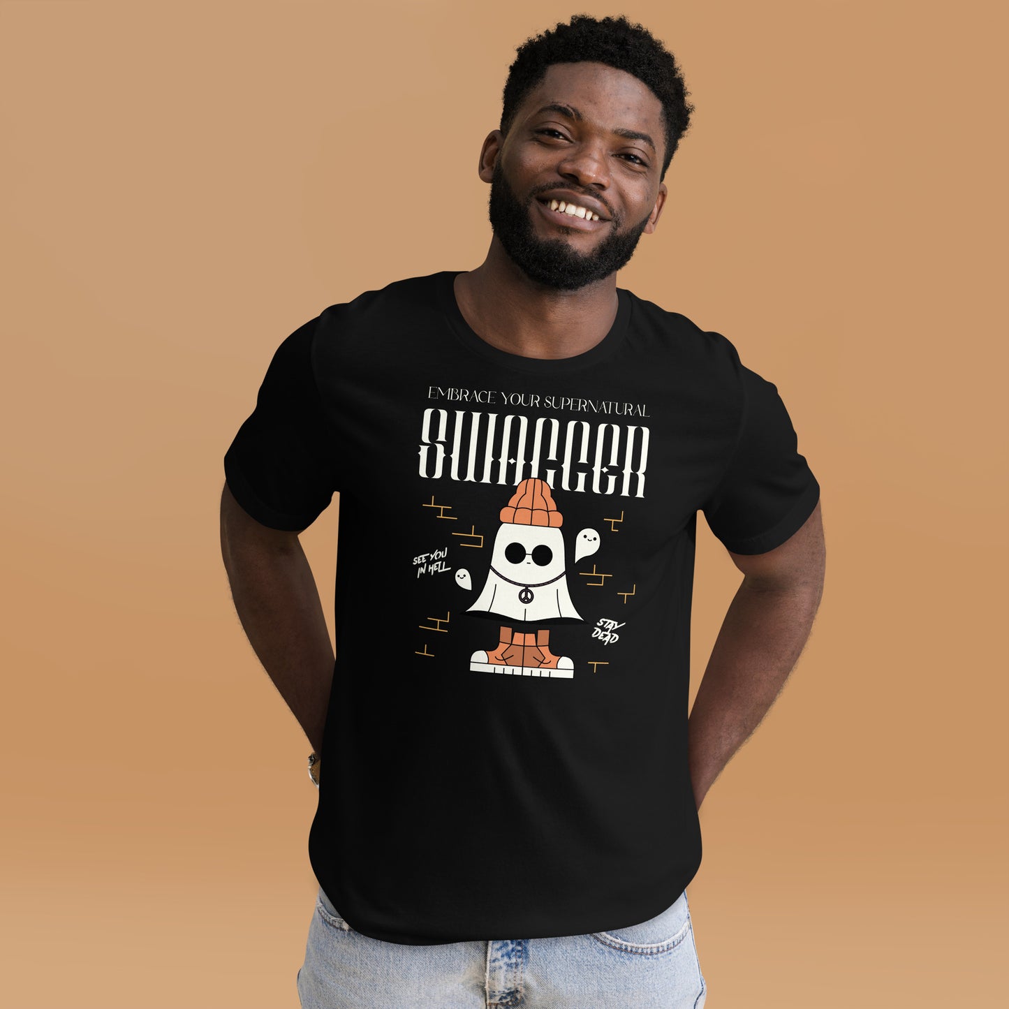 Embrace Your Supernatural Swagger Short-sleeve Unisex T-shirt Black Mockup
