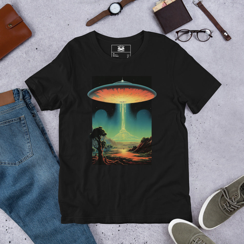 Bakshi_UFO_Short-sleeve_Unisex_T-shirt_Black_Flat