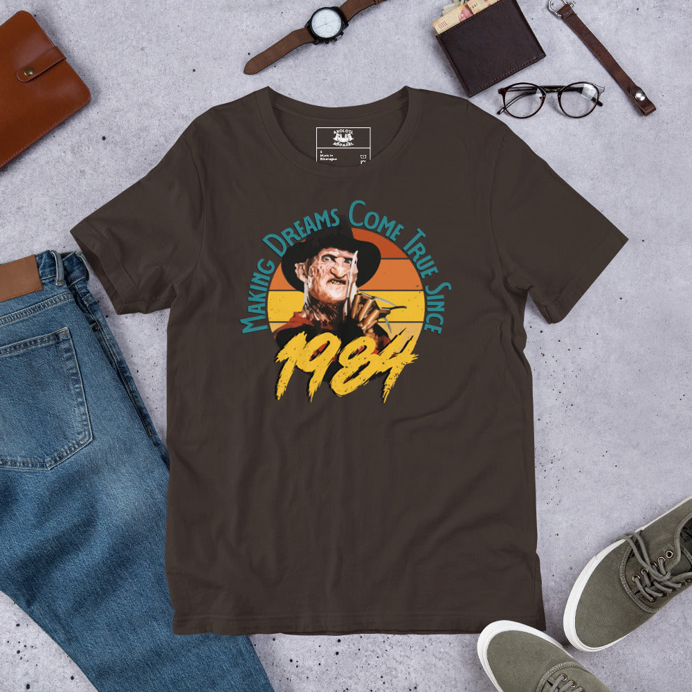 Making Dreams Come True Short-sleeve Unisex T-shirt Brown Flat