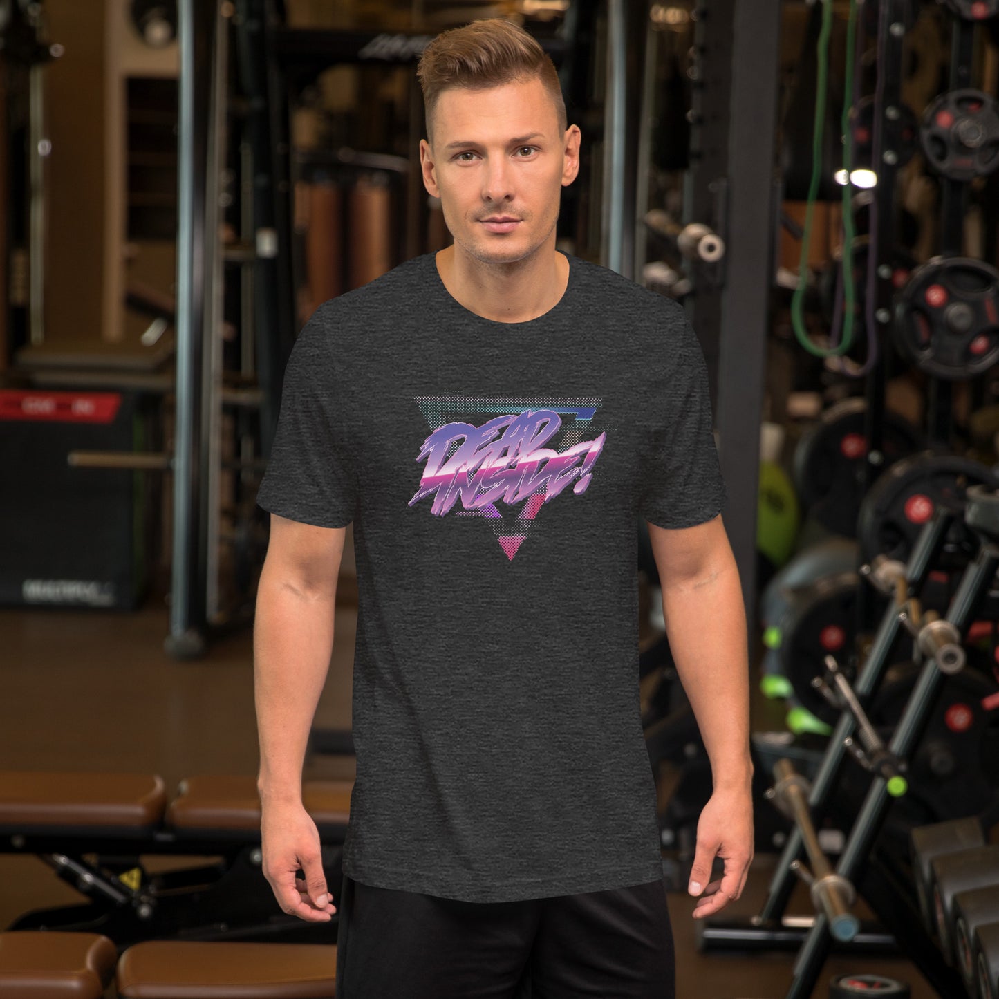 Dead Inside Short-sleeve Unisex T-shirt Dark Grey Mockup