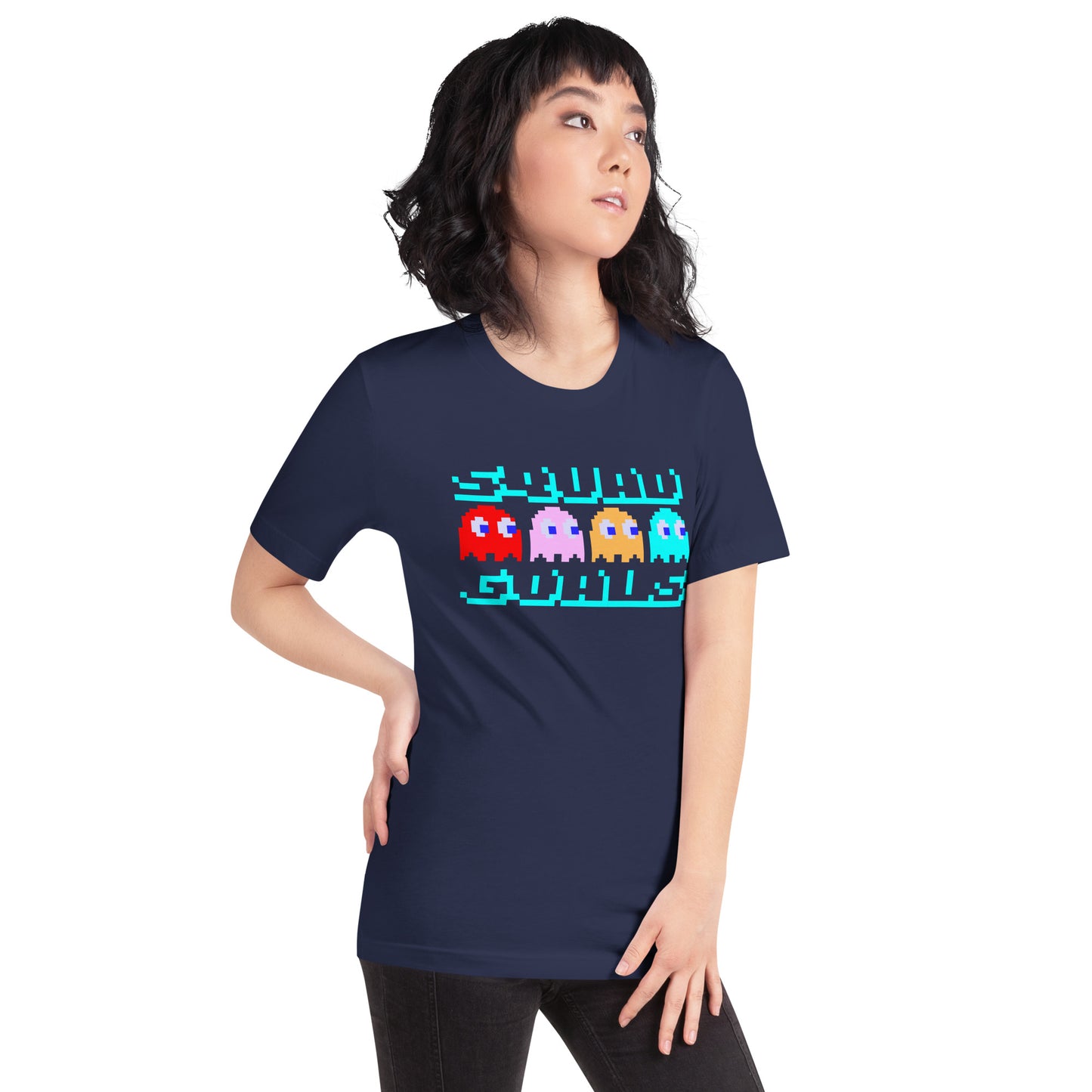 Squad Goals Shirt-sleeve Unisex T-shirt Navy Mockup