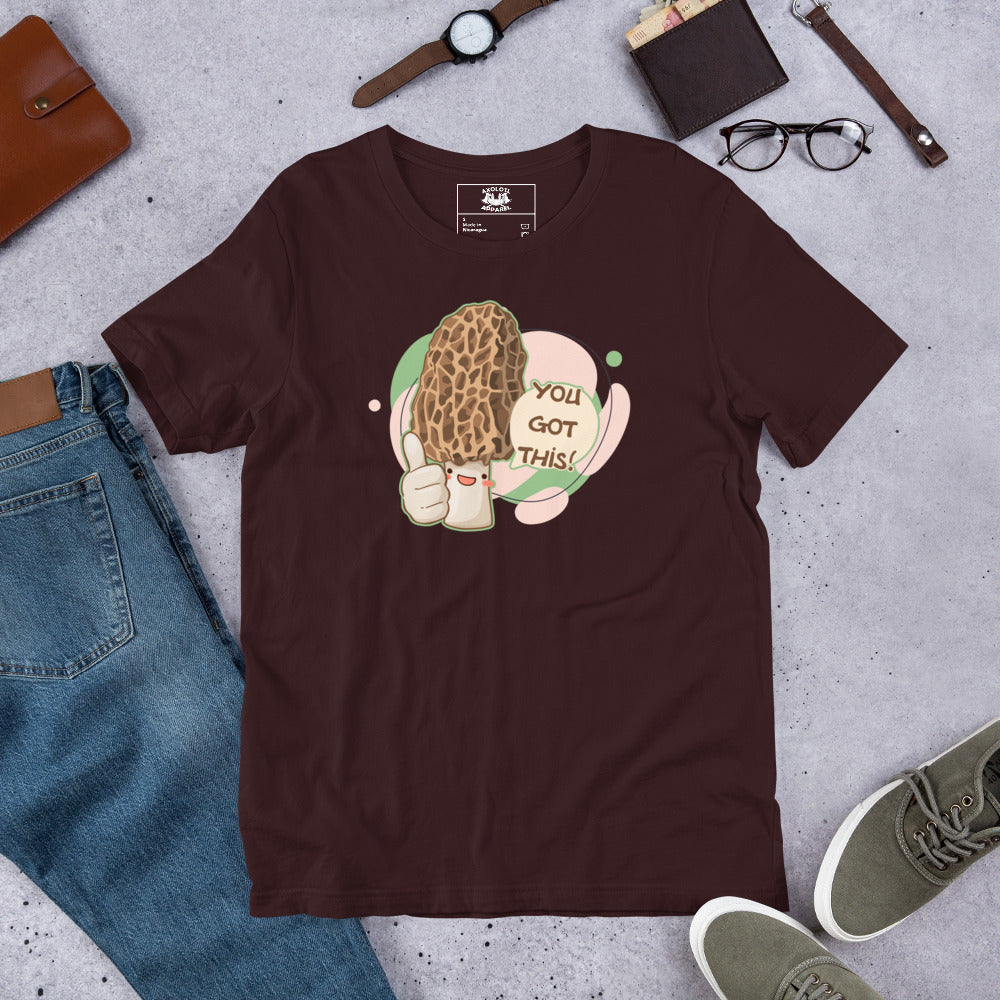 Morel_Support_Short_Sleeve_Unisex_T-shirt_Oxblood_Flat