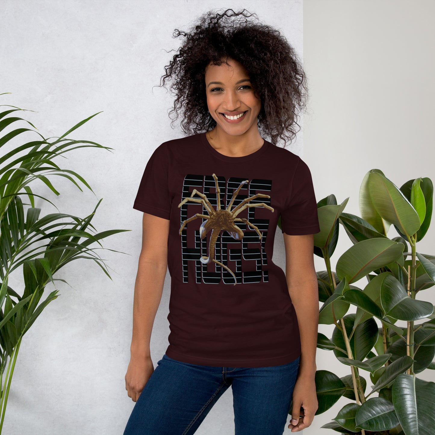 Free Hugs Short-sleeve Unisex T-shirt Oxblood Mockup