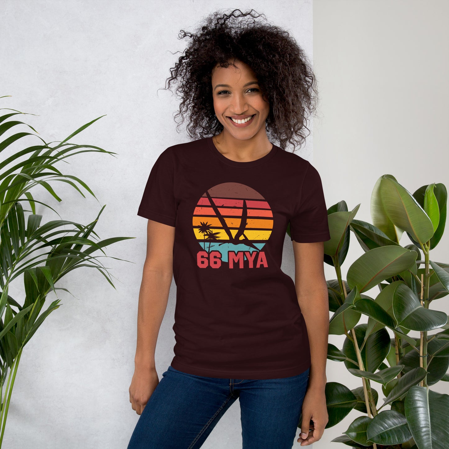 66 MYA Short-sleeve Unisex T-shirt Oxblood Mockup