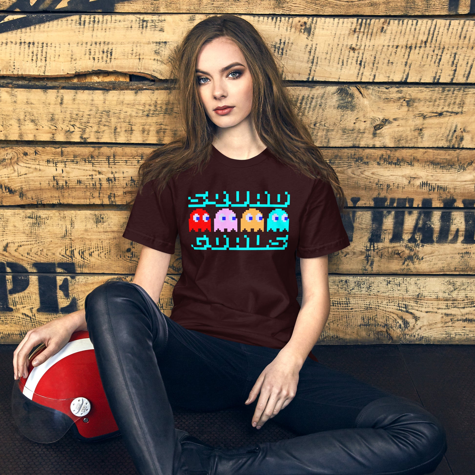 Squad Goals Shirt-sleeve Unisex T-shirt Oxblood Mockup