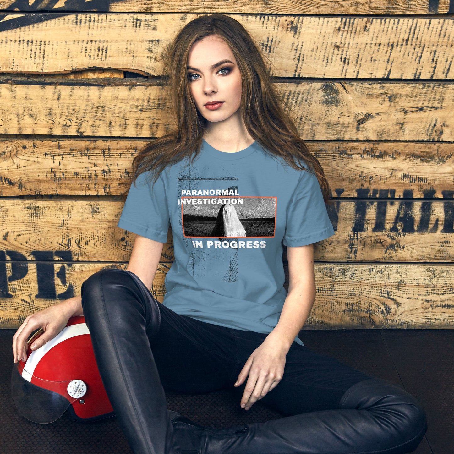 Paranormal Investigation In Progress Short-Sleeve Unisex T-Shirt Blue Mockup