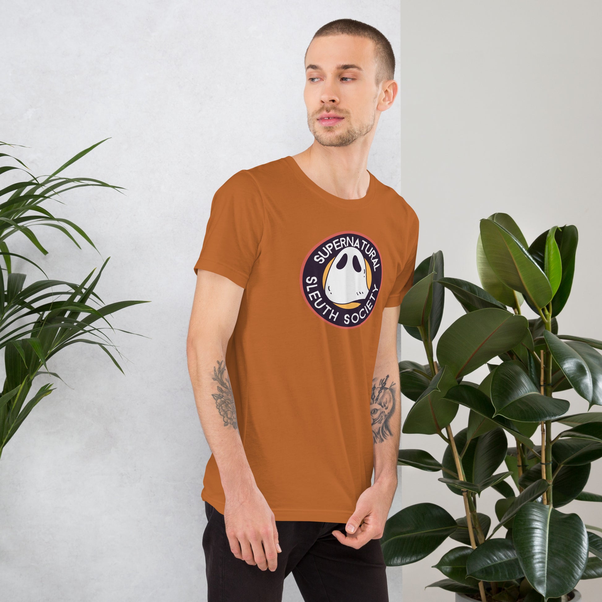 Supernatural Sleuth Society Short-sleeve Unisex T-shirt Toast Mockup