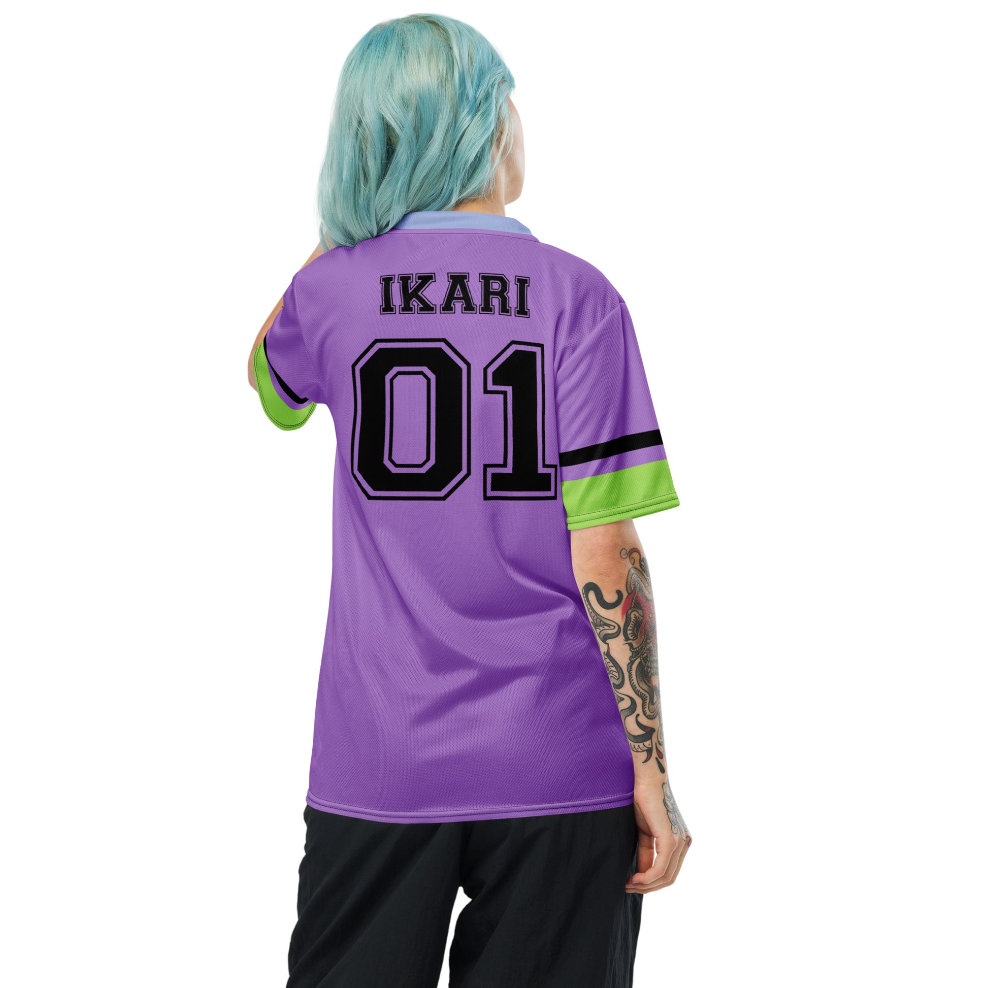 Shinji Ikari Eva Unit 01 Unisex Jersey Back Mockup