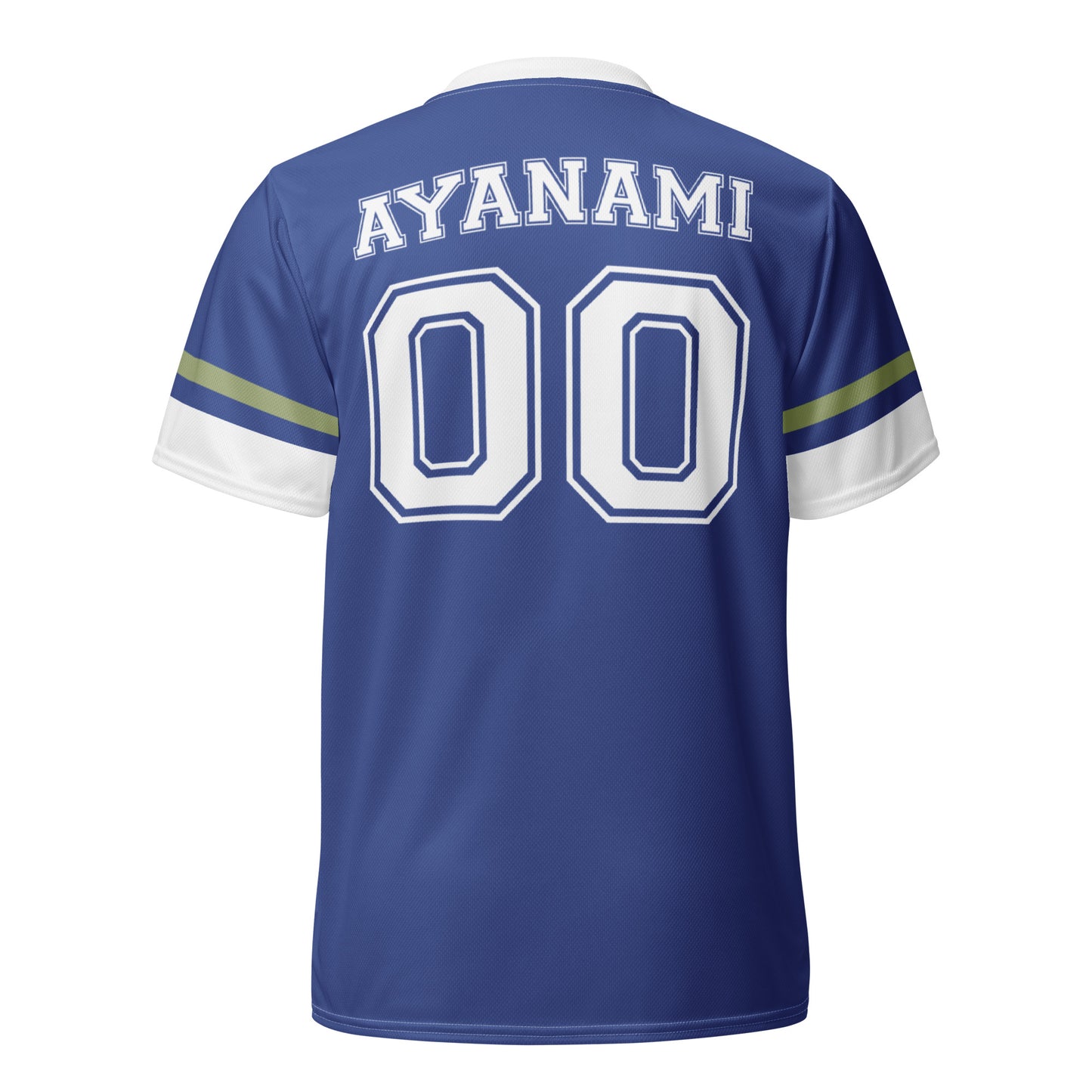 Rei Ayanami Eva Unit 00 Blue Unisex Jersey Ghost Back Mockup