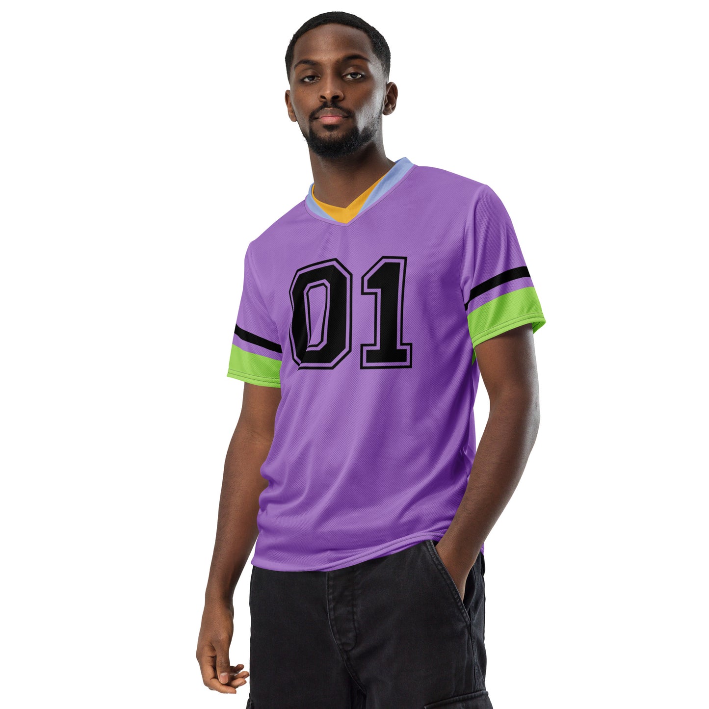 Shinji Ikari Eva Unit 01 Unisex Jersey Front Mockup