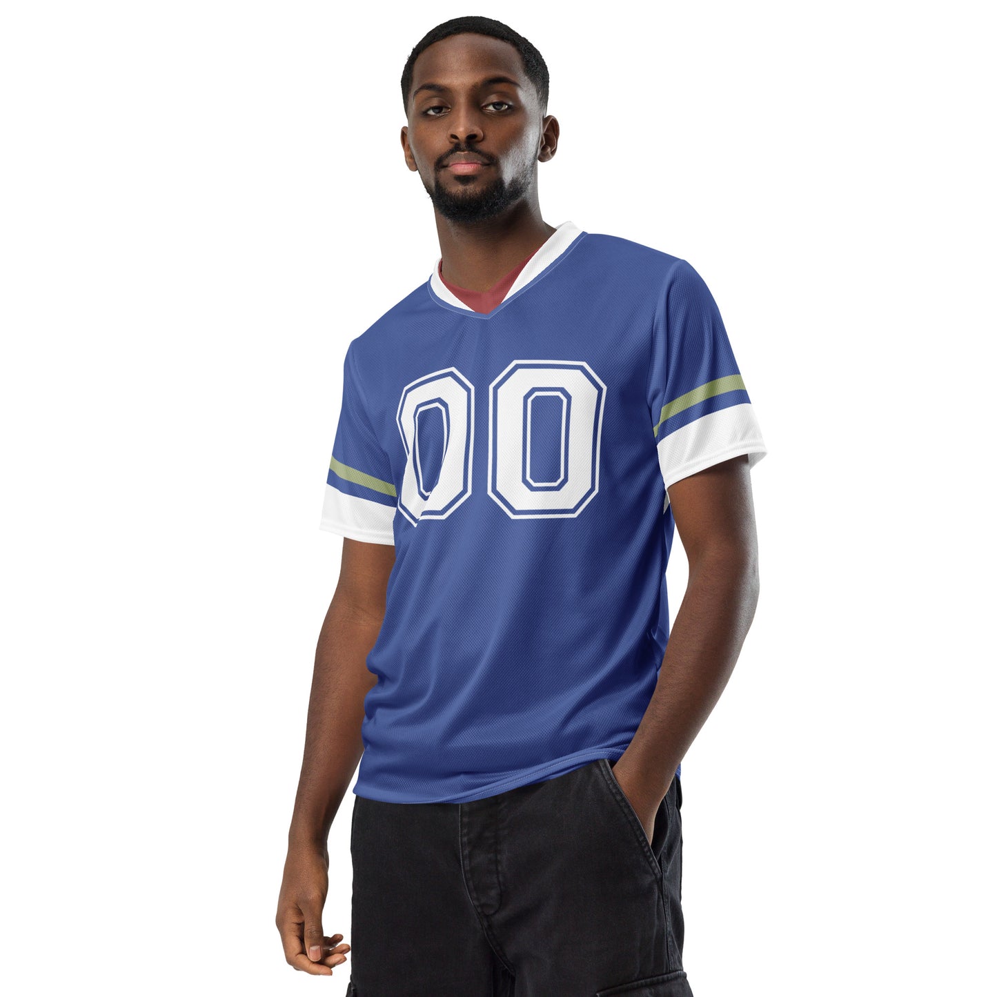 Rei Ayanami Eva Unit 00 Blue Unisex Jersey Front Mockup