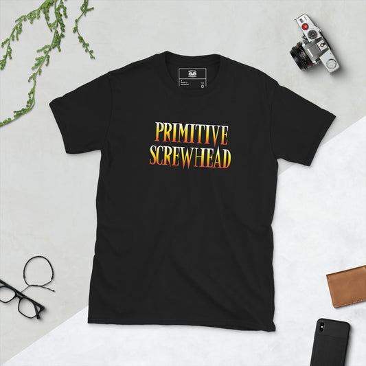 primitive screwhead short sleeve unisex t-shirt black flat