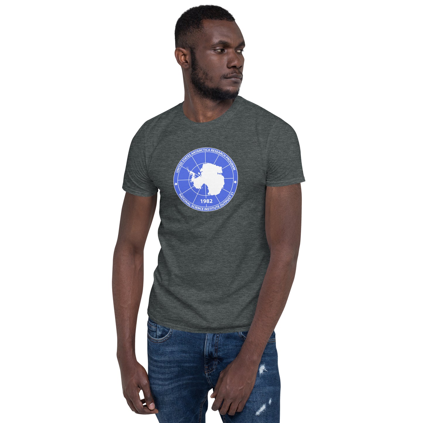 outpost 31 short sleeve unisex t-shirt dark grey mockup