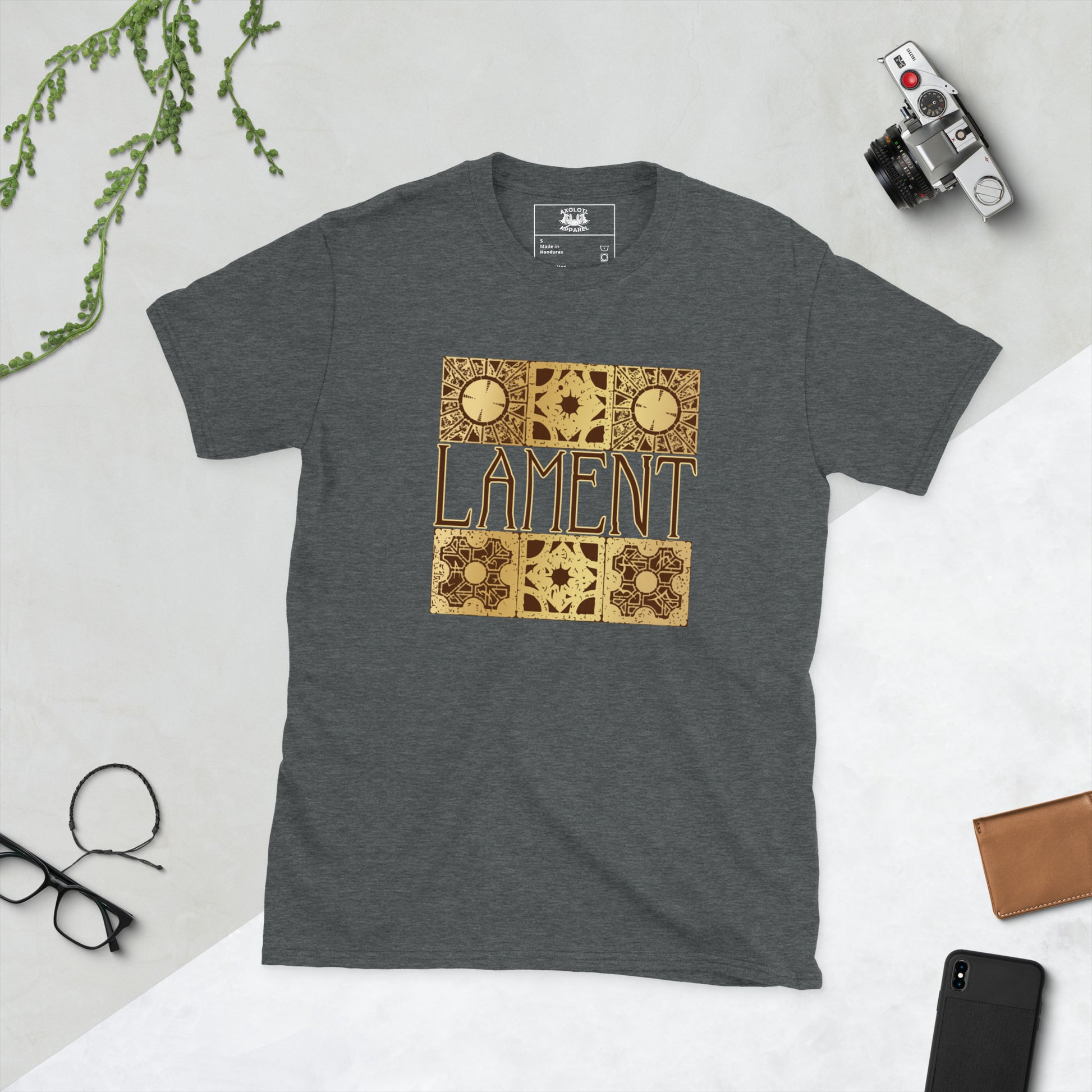 Lament Configuration short-sleeve unisex t-shirt grey flat