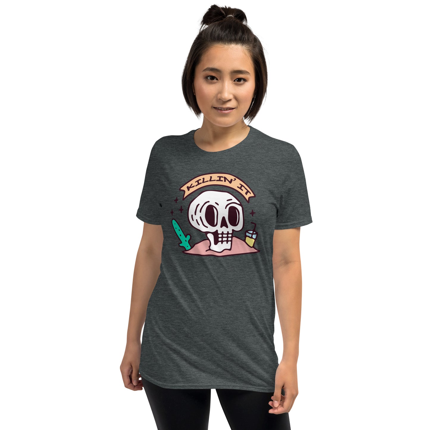 Killin' It short sleeve unisex t-shirt dark grey mockup