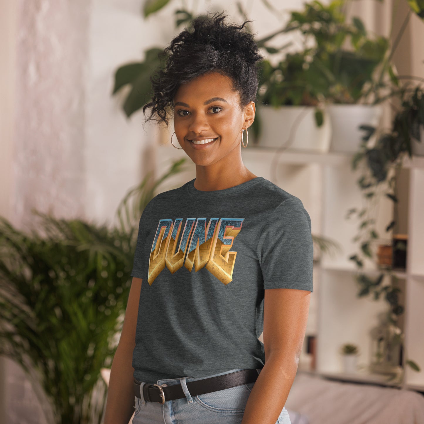 DUNE short-sleeve unisex t-shirt grey mockup