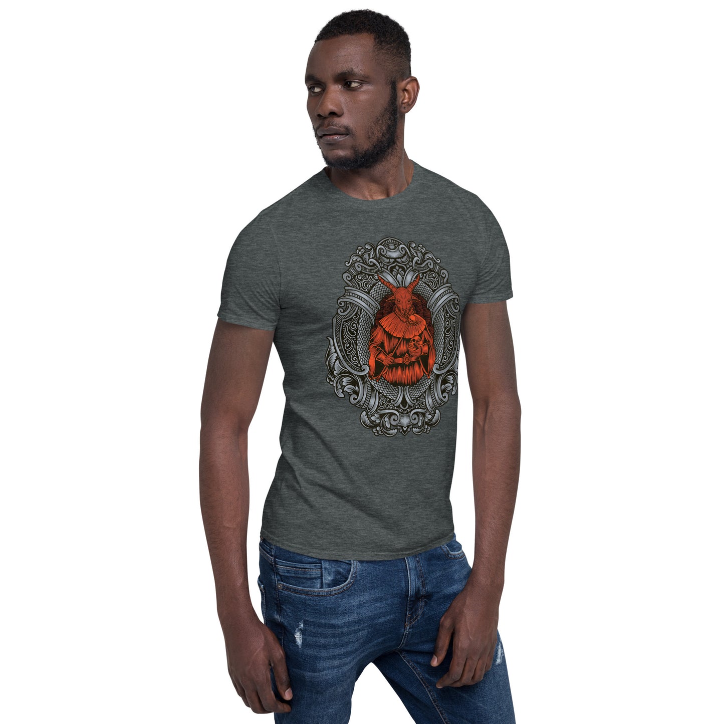 Baphomet Supernatural Paranormal Occult Short-sleeve Unisex T-shirt Grey Mockup