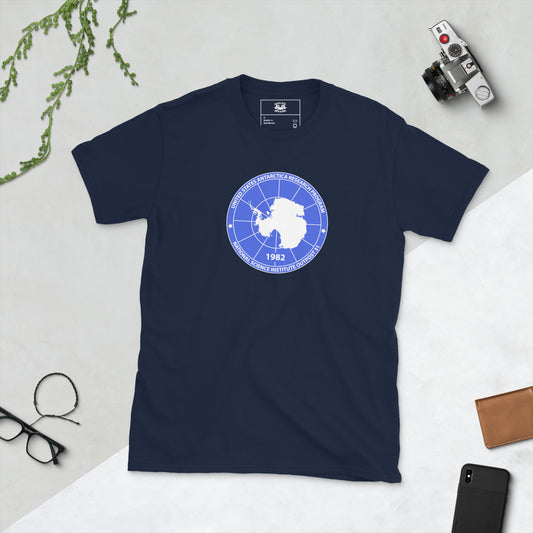 outpost 31 short sleeve unisex t-shirt navy flat