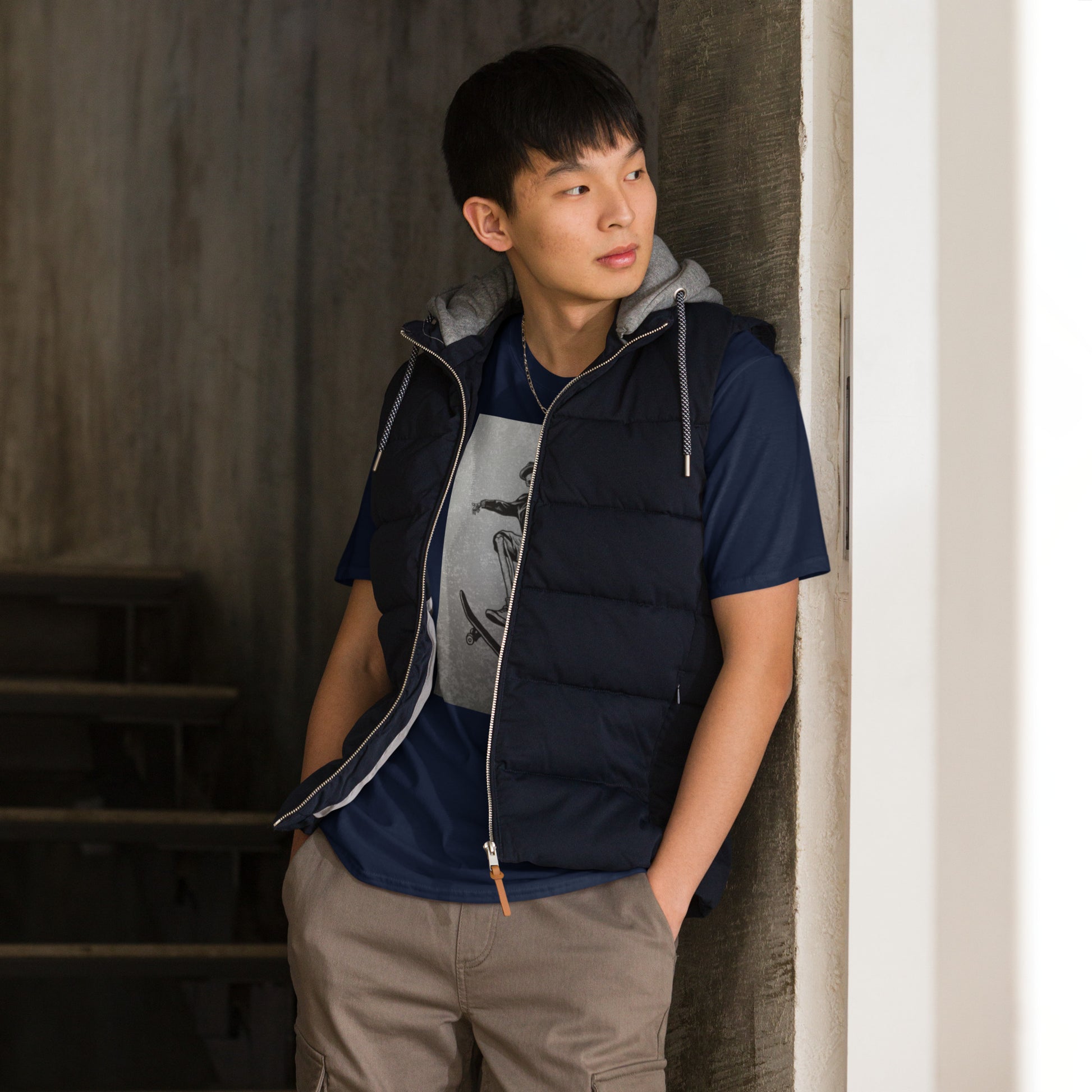 skeleboarder short sleeve unisex t-shirt navy mockup