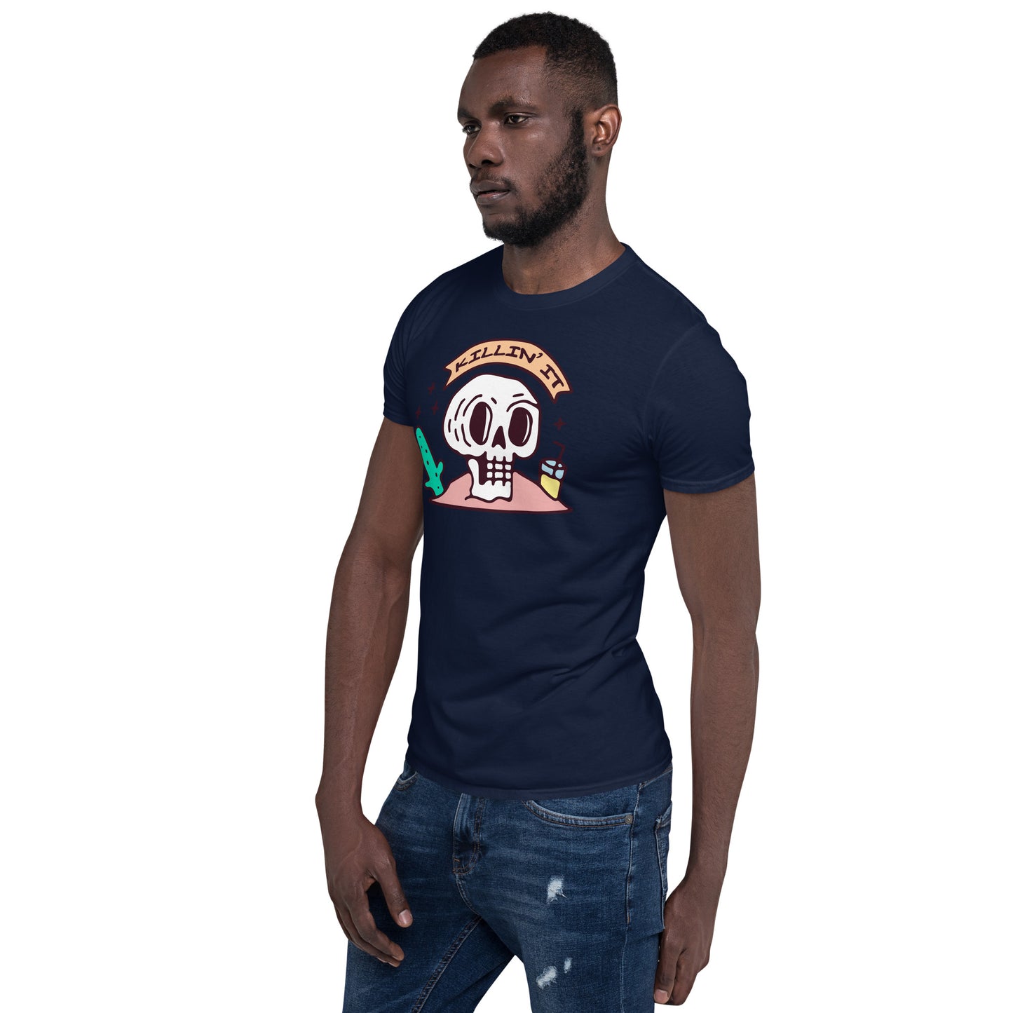 Killin' It short sleeve unisex t-shirt navy mockup