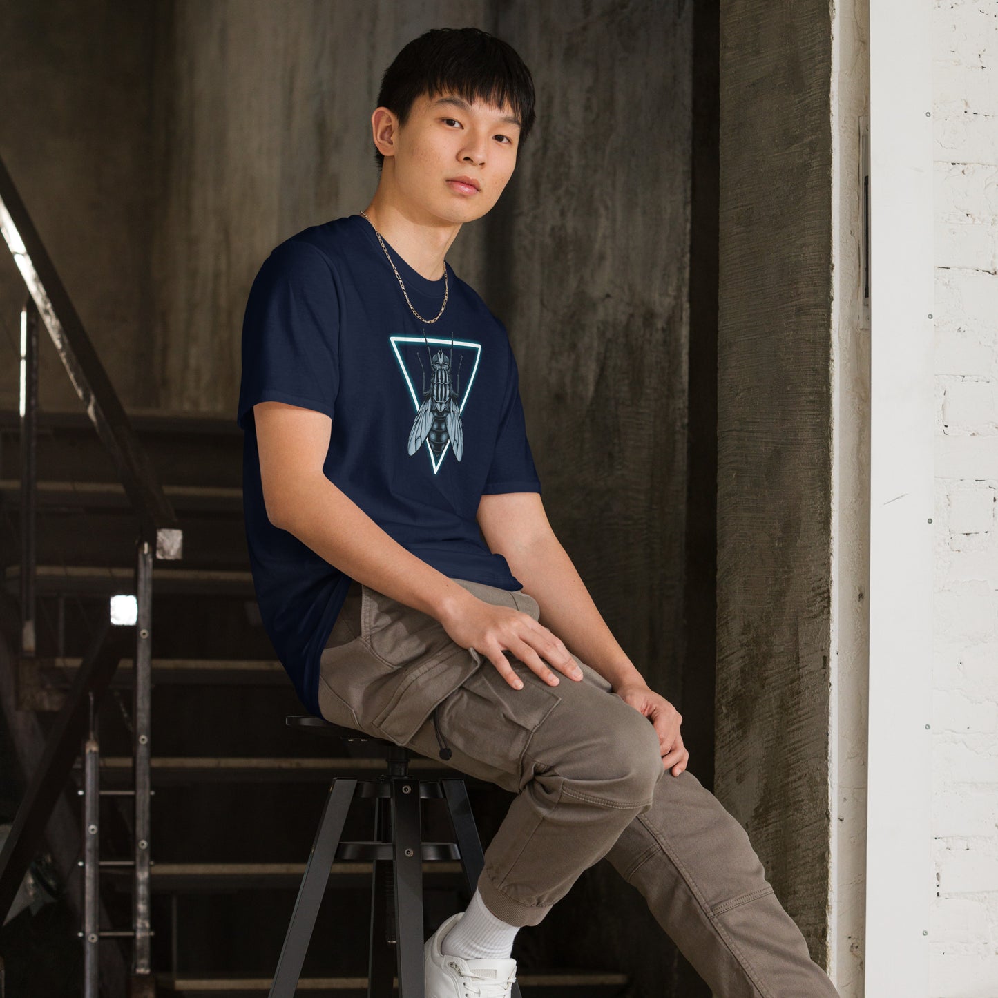 beelzebub short sleeve unisex t-shirt navy mockup