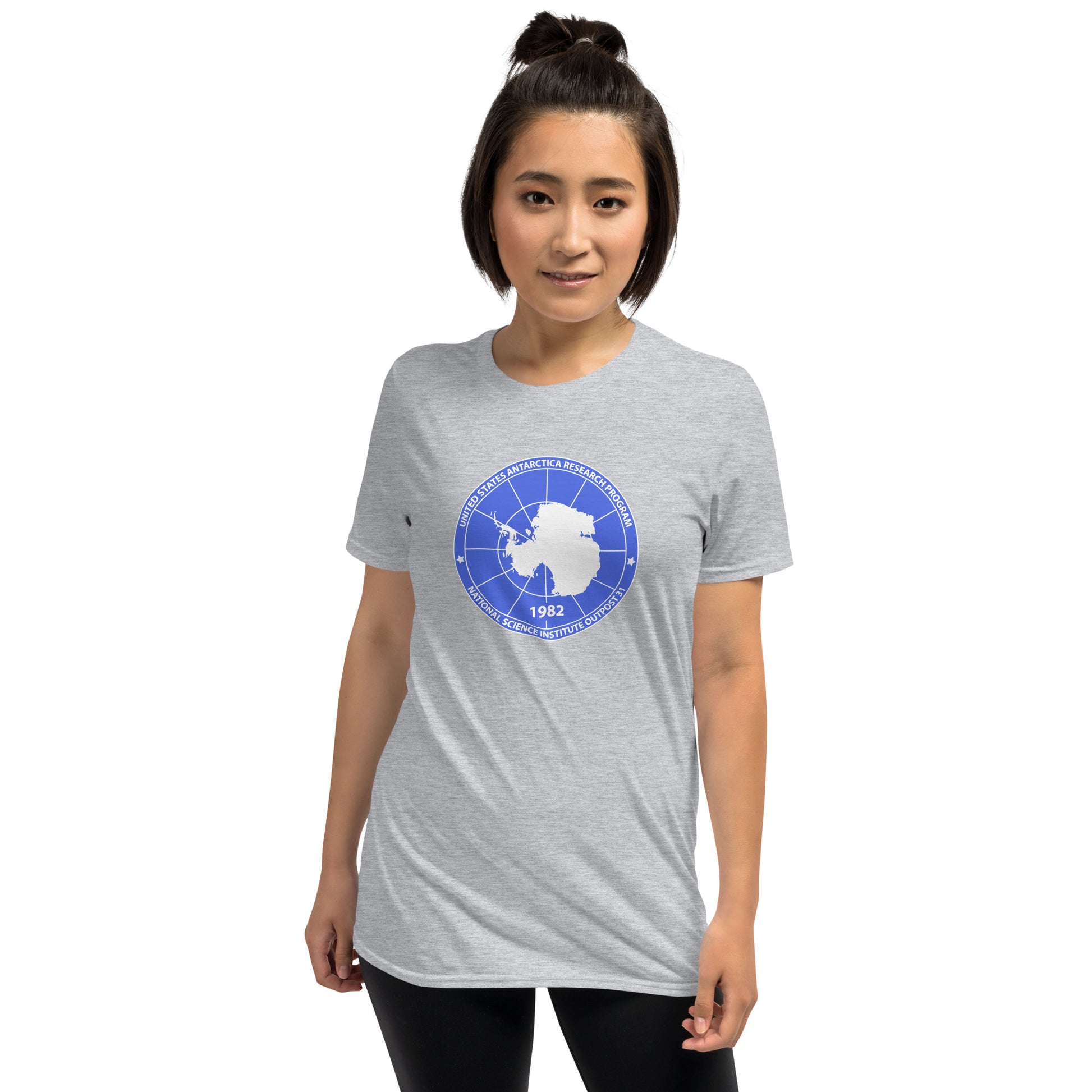 outpost 31 short sleeve unisex t-shirt heather grey mockup