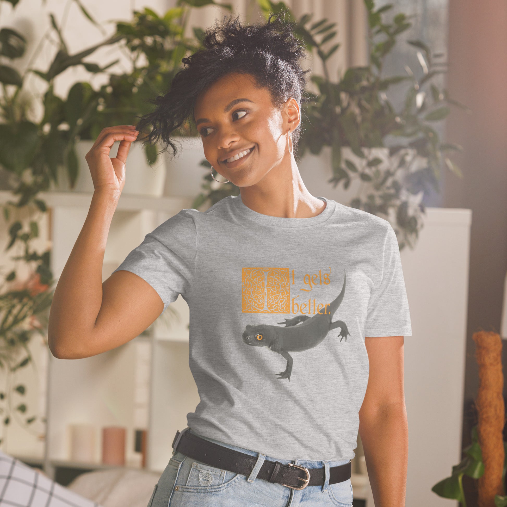 it gets better short sleeve unisex t-shirt heather grey mockup