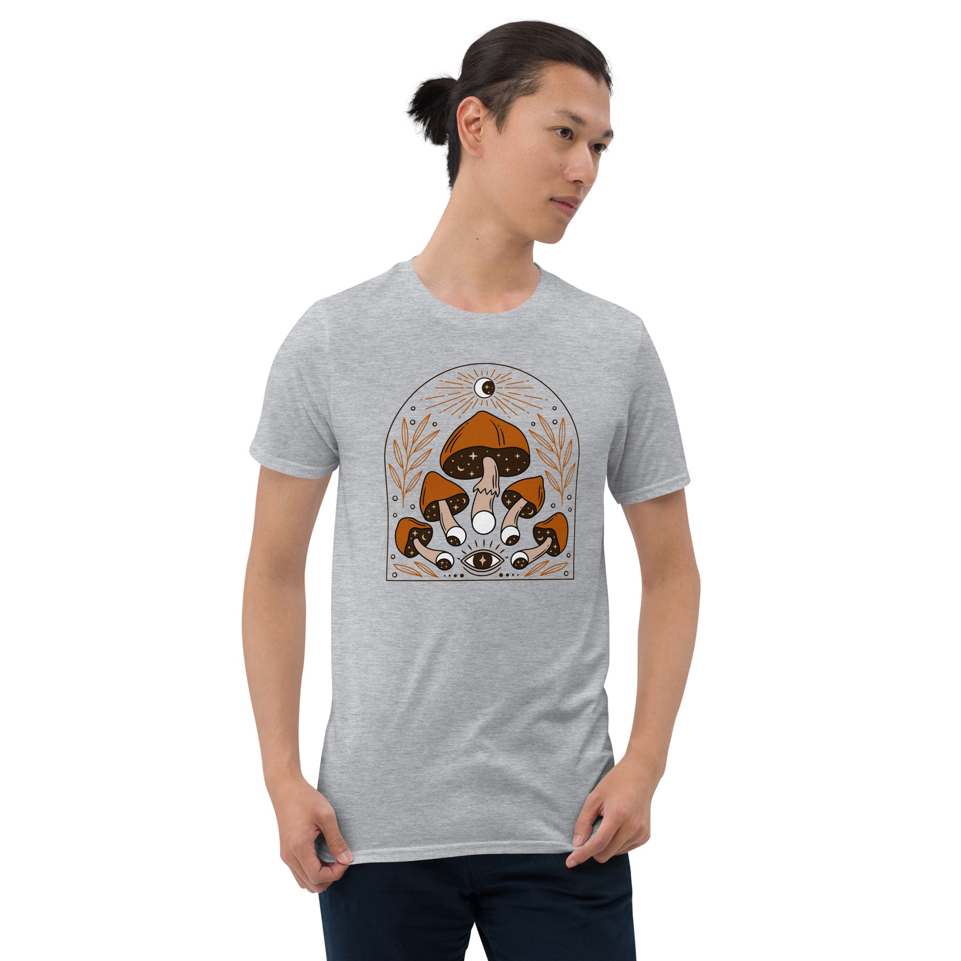 moonshrooms short sleeve unisex t-shirt light grey mockup