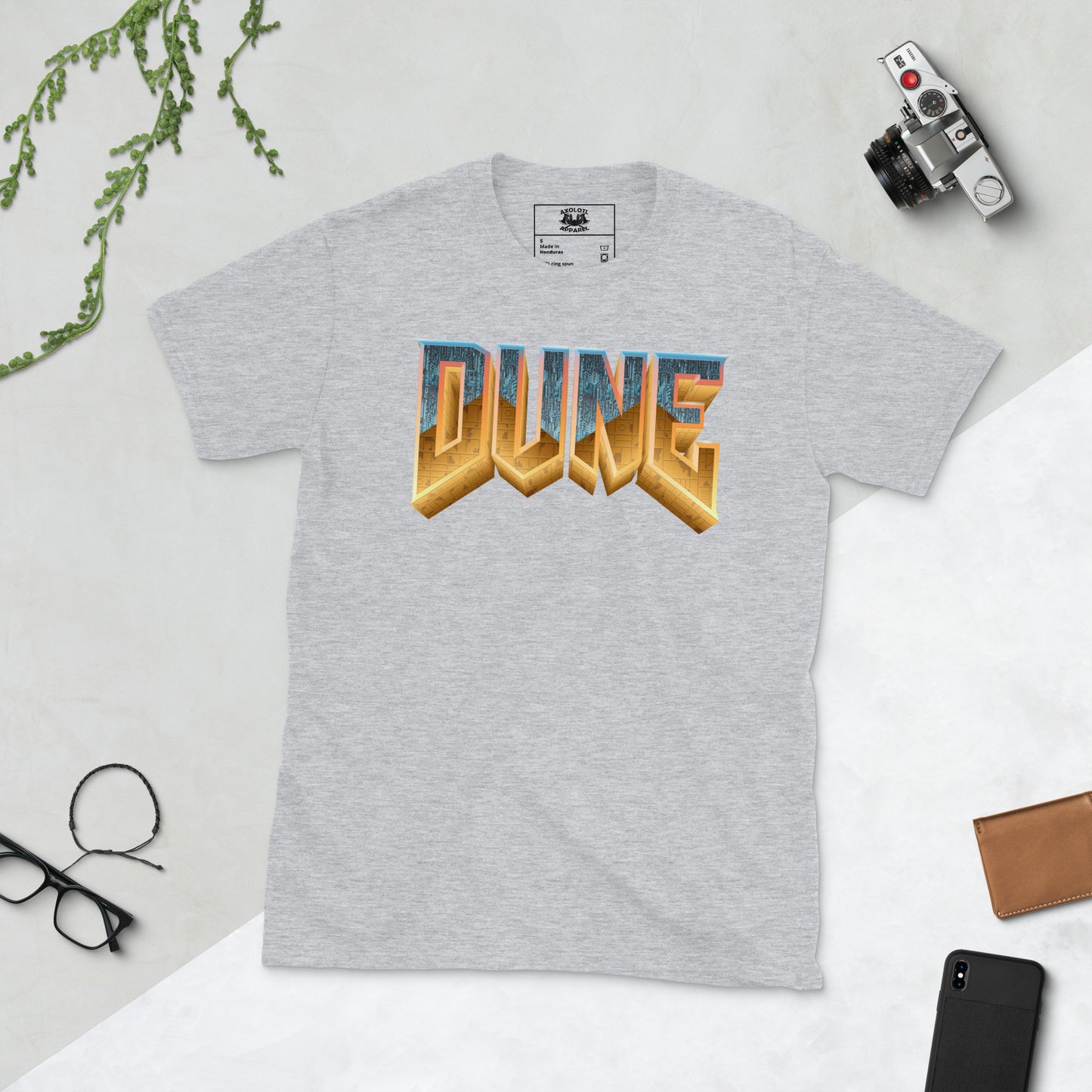 DUNE short-sleeve unisex t-shirt light grey flat