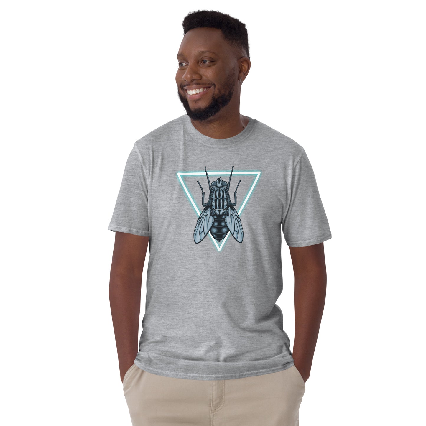 beelzebub short sleeve unisex t-shirt heather grey mockup