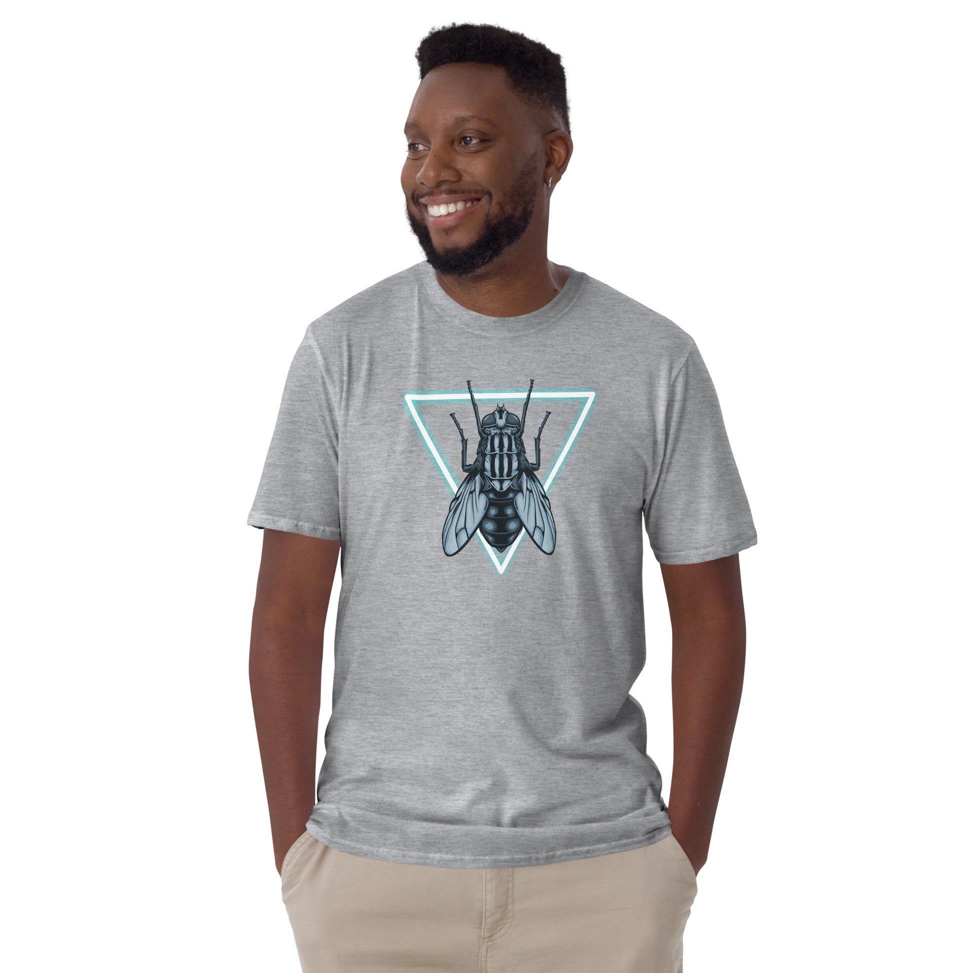 beelzebub short sleeve unisex t-shirt heather grey mockup